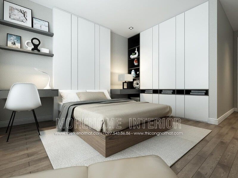 Giường ngủ hiện đại với chất liệu gỗ An Cường vừa đẹp mắt vừa bền bỉ mang lại không gian riêng tư thoải mái nhất cho gia chủ